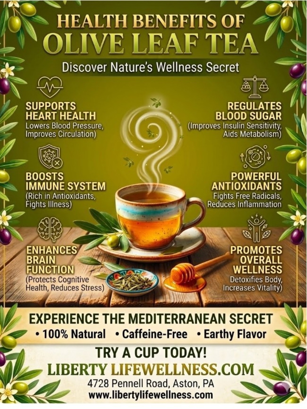 Olive Leaf Tea – A Traditional Herbal Wellness Tea